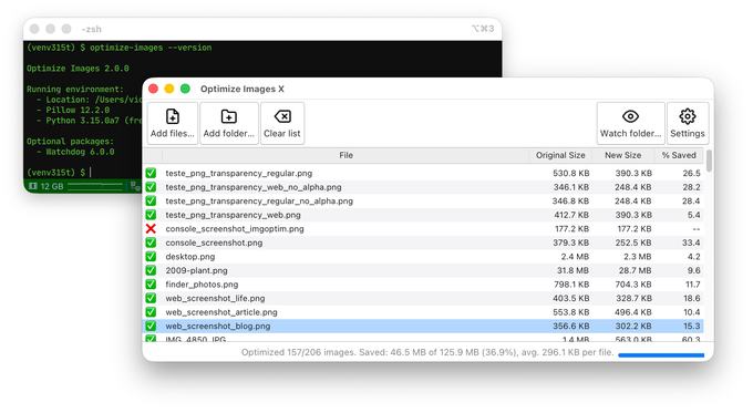 Just updated - both Optimize Images and Optimize Images X